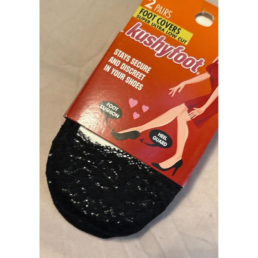 NEW Kushyfoot 2pk Black Foot‎ Covers, Regular/One Size